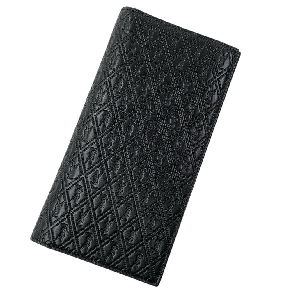 SAINT LAURENT Bi fold Long Wallet Black